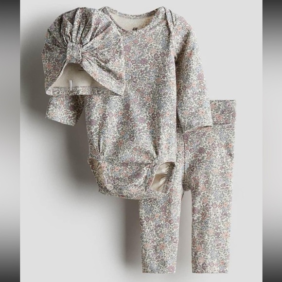 H&M EUC Outfit with Turban 4-6 mo - Picture 2 of 3